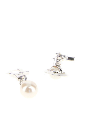 Silver metal small Claude earrings VIVIENNE WESTWOOD (6202016P02P103)