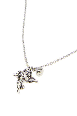 Серебристое металлическое колье с путти VIVIENNE WESTWOOD (630203KL02P002)