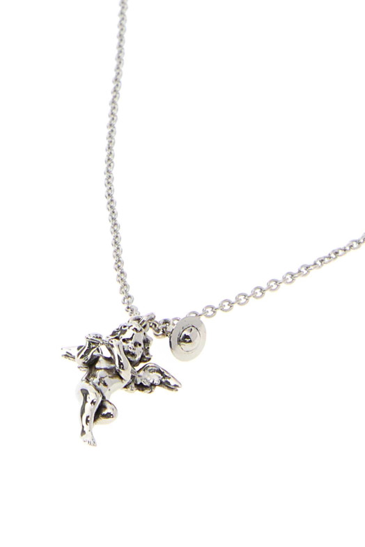Серебристое металлическое колье с путти VIVIENNE WESTWOOD (630203KL02P002)