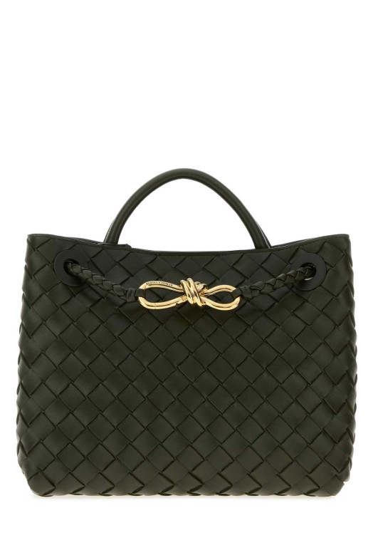 Dottle green leather small Andiamo handbag BOTTEGA VENETA (766014VCPP1)