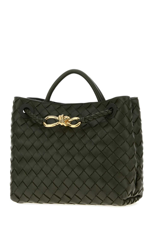 Dottle green leather small Andiamo handbag BOTTEGA VENETA (766014VCPP1)