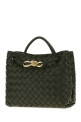 Dottle green leather small Andiamo handbag BOTTEGA VENETA (766014VCPP1)