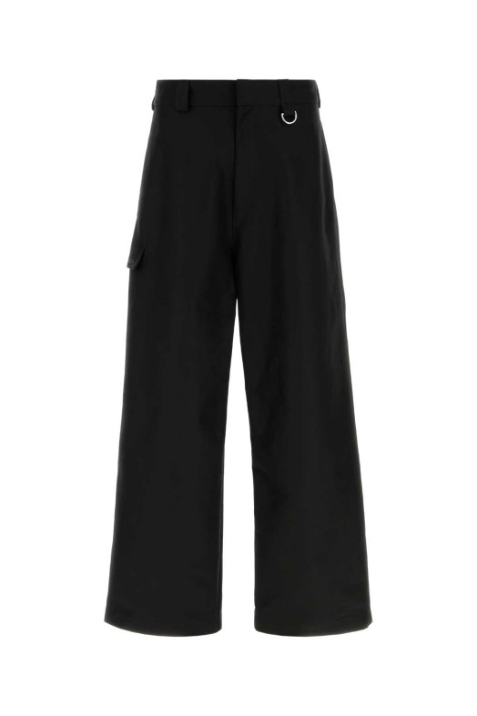 Черные хлопковые брюки с широкими брючинами, черные, BALENCIAGA (A009K2TUP13)
