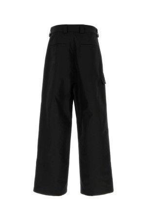 Черные хлопковые брюки с широкими брючинами, черные, BALENCIAGA (A009K2TUP13)