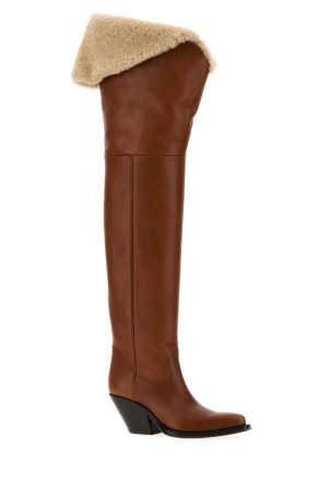 Brown leather Azelan boots CHLOE (CH26W21N1I)