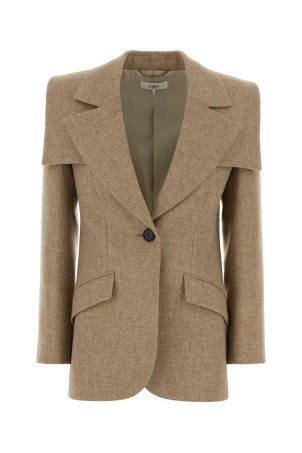 Бежевий еластичний вовняний блейзер CHLOE (CH26WVE35068) CHLOÉ