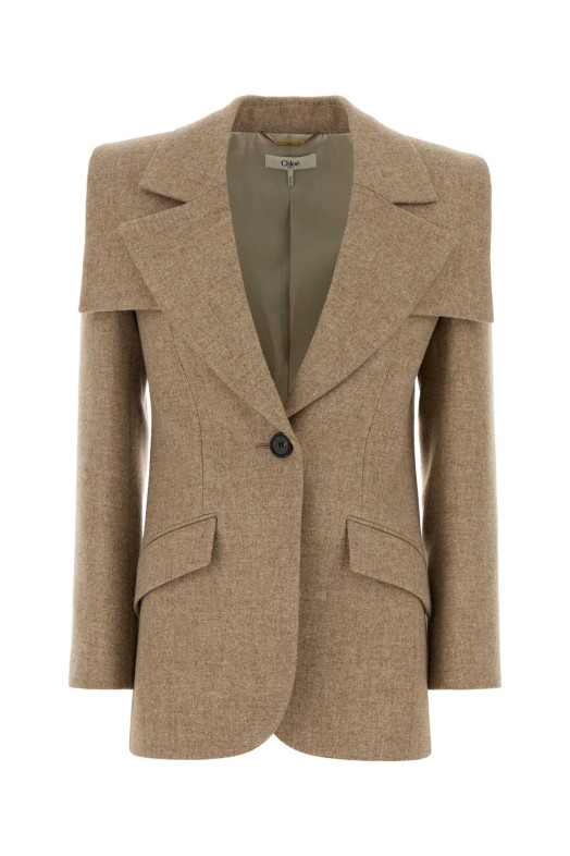 Бежевий еластичний вовняний блейзер CHLOE (CH26WVE35068) CHLOÉ