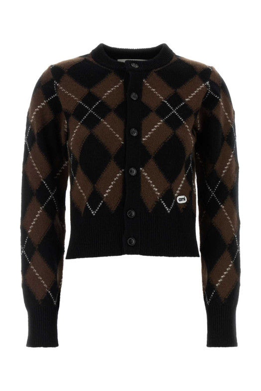 Embroidered wool cardigan AMI (FKC400KN0202)