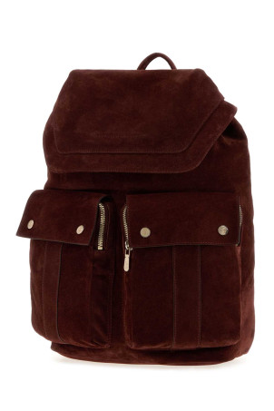 Рюкзак із замші кольору цегли BRUNELLO CUCINELLI (MBSFBU325)