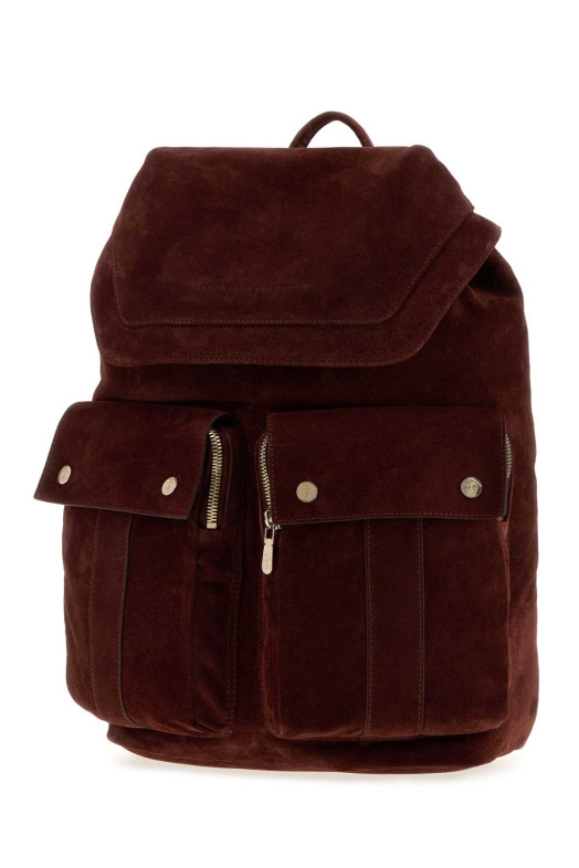 Рюкзак із замші кольору цегли BRUNELLO CUCINELLI (MBSFBU325)