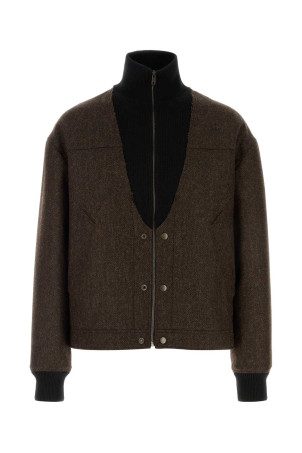 Коричневый шерстяной пиджак MAISON MARGIELA (S67AM0122S54246)