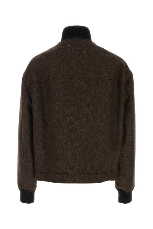 Коричневый шерстяной пиджак MAISON MARGIELA (S67AM0122S54246)