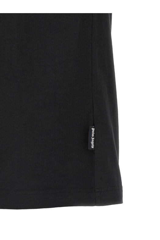 'Curved Logo' T-shirt Black-grey