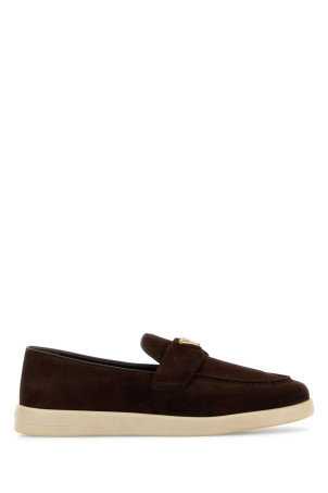 Dark brown suede loafers PRADA (1D222NFB0253LOL)