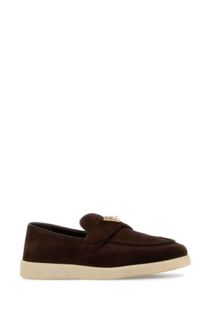 Dark brown suede loafers PRADA (1D222NFB0253LOL)