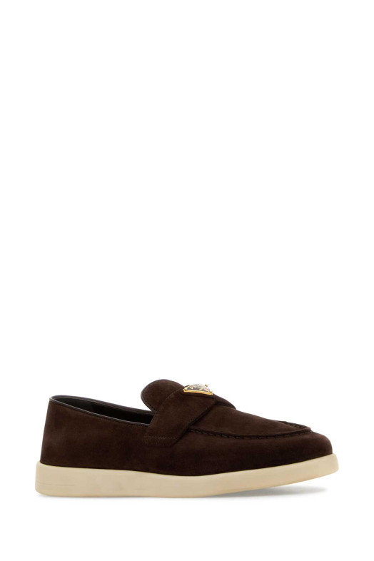 Dark brown suede loafers PRADA (1D222NFB0253LOL)