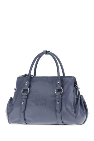 Cerulean blue leather handbag MIU MIU (5BA3332A44)