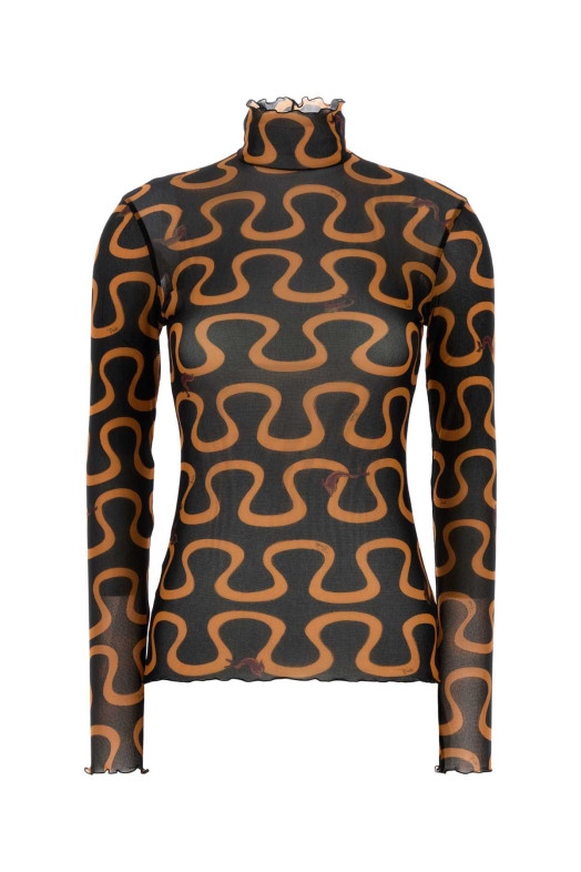 Printed tulle top EMILIO PUCCI (6UJM176U829)
