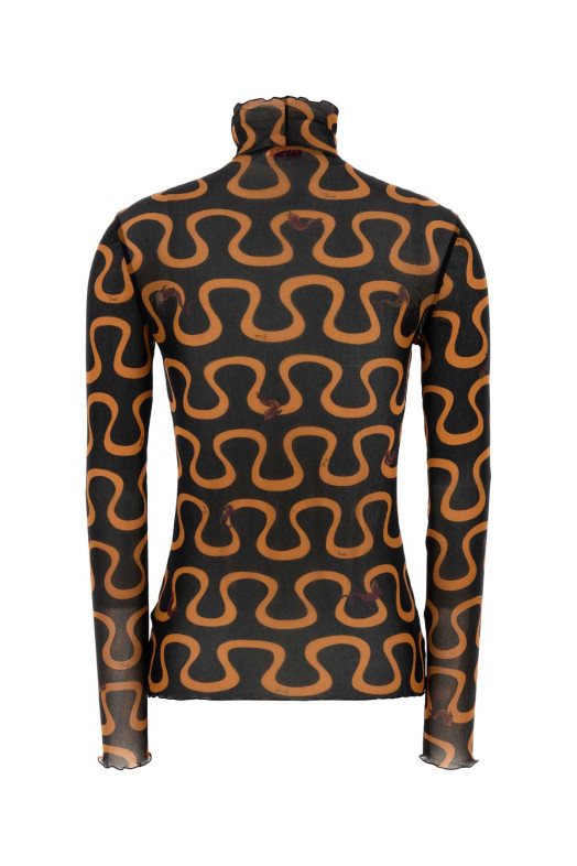 Printed tulle top EMILIO PUCCI (6UJM176U829)
