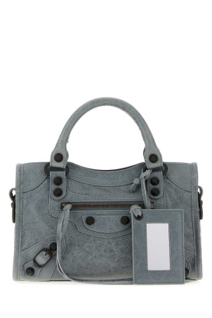 Міні-сумочка Le City з шкіри блакитного кольору від BALENCIAGA (8657632ACFH)