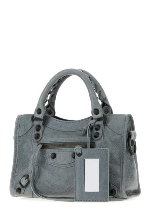 Міні-сумочка Le City з шкіри блакитного кольору від BALENCIAGA (8657632ACFH)