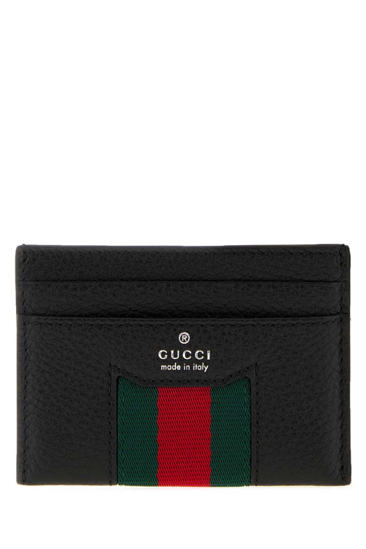 Черный кожаный держатель для карт GUCCI (A0076XAAHAL)
