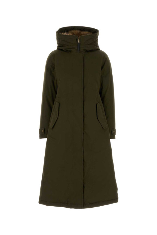 Хаки, хлопок. Лучшая пуховая куртка WOOLRICH (CFWWOU2239FRUT1974)