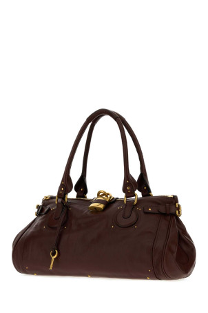 Chocolate leather Paddington XL shoulder bag CHLOE (CH26WS826P75)