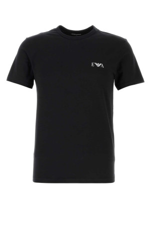 Black stretch cotton t-shirt set EMPORIO ARMANI (EM001849AF14131)