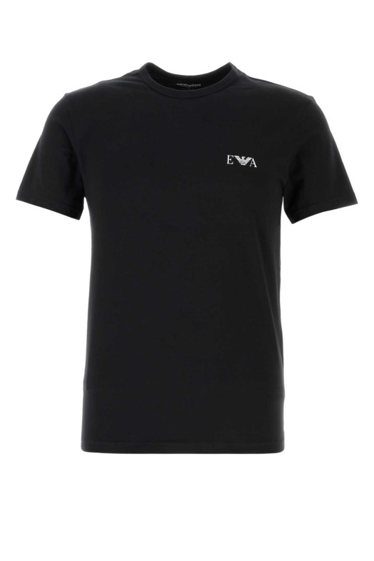 Black stretch cotton t-shirt set EMPORIO ARMANI (EM001849AF14131)