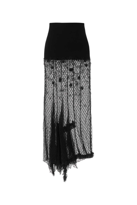 Black stretch lace Ioana skirt ISABEL MARANT (JU0565FDD4J18I)