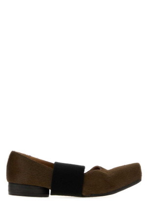 Brown calf hair ballerinas UMA WANG (US9028)