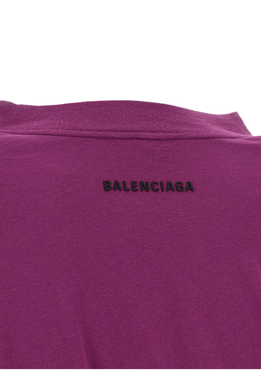Футболка с плиссированным узором, фиолетовая BALENCIAGA A009D9TUVB25100
