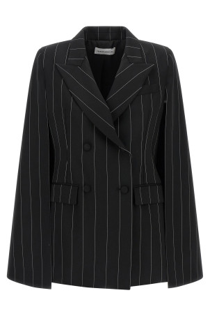 Накидка «Tuxedo» у смужку, чорна KA006GESSATO