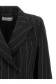Pinstripe 'Tuxedo' cape Black