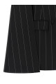 Pinstripe 'Tuxedo' cape Black