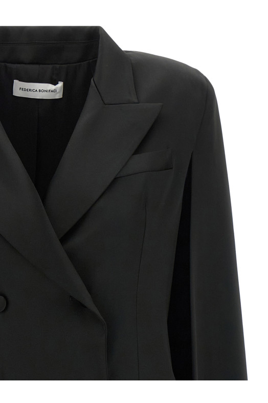 'Tuxedo' cape Black