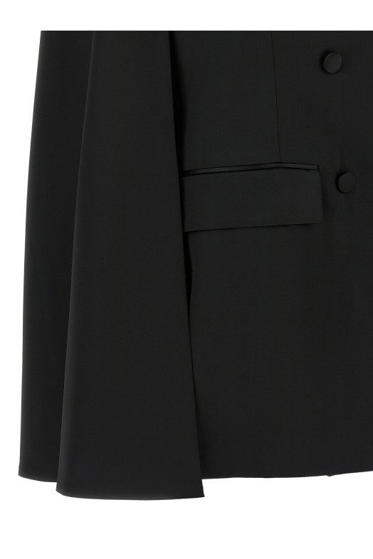 'Tuxedo' cape Black