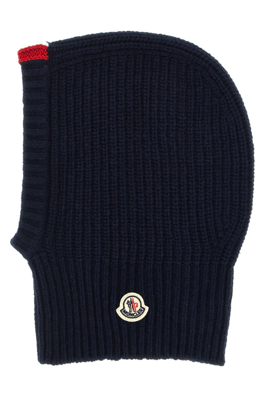 Шерстяная балаклава с логотипом, синего цвета MONCLER ENFANT L29543G00015M4281745