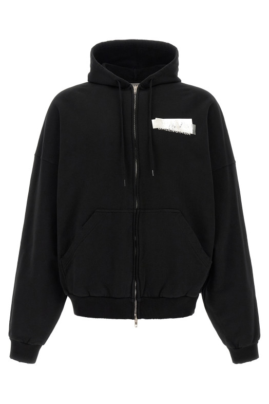 'Silver Tape' hoodie Black
