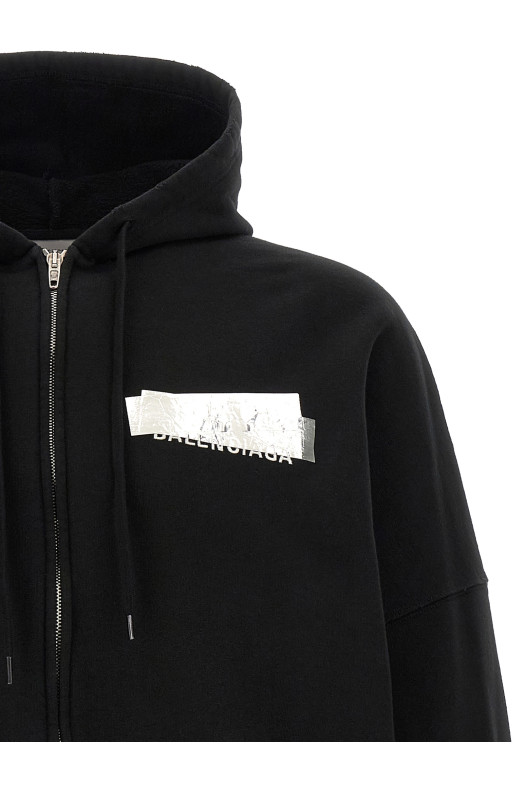 'Silver Tape' hoodie Black
