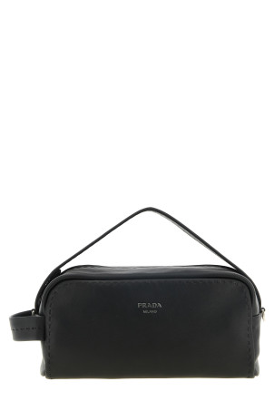 'Bandoliera in pelle' crossbody bag Black