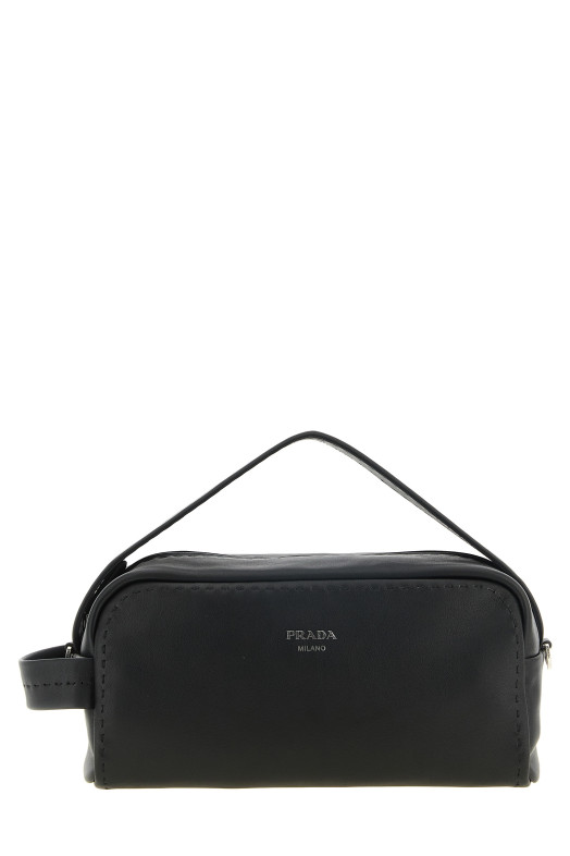 'Bandoliera in pelle' crossbody bag Black