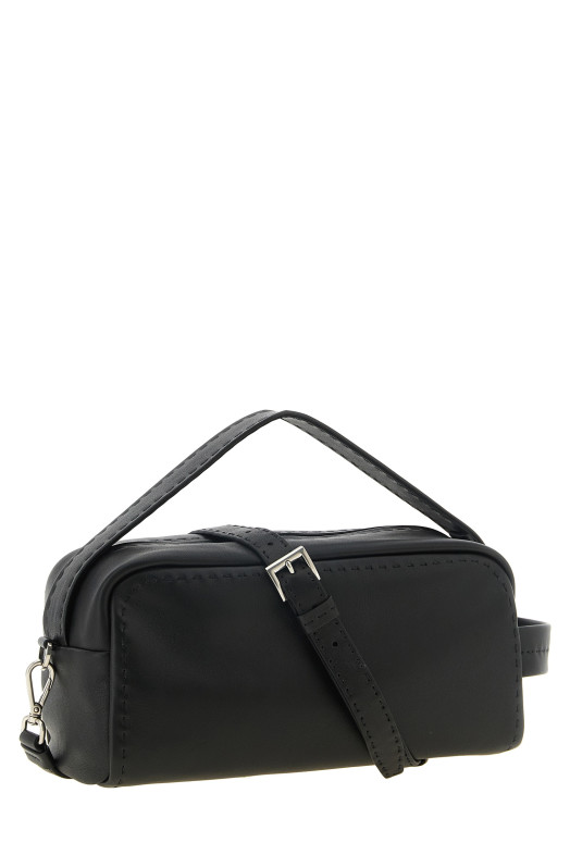 'Bandoliera in pelle' crossbody bag Black