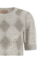 Sequin diamond sweater Gray