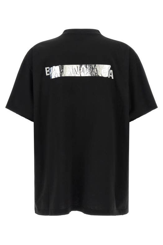 'Silver Tape' T-shirt Black