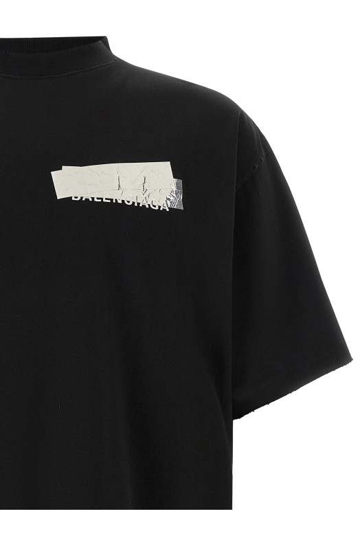 'Silver Tape' T-shirt Black