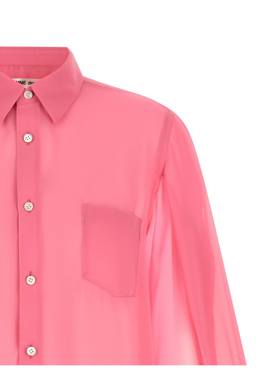 Рубашка с двойными рукавами, розового цвета COMME DES GARÇONS GRB0021