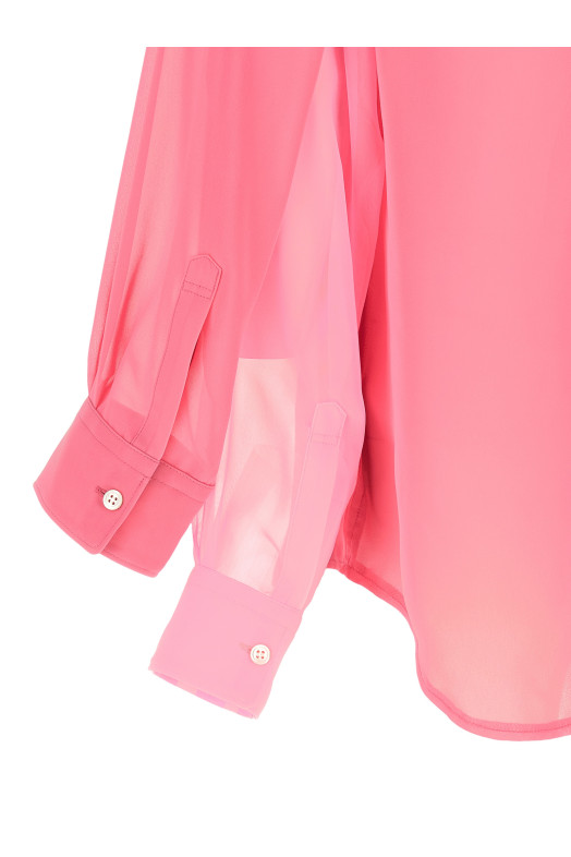 Рубашка с двойными рукавами, розового цвета COMME DES GARÇONS GRB0021