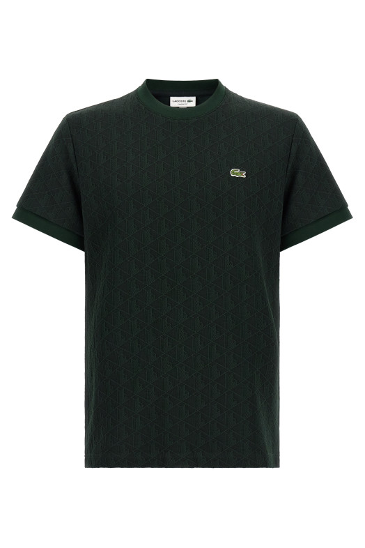 T-Shirt in Jacquard Monogram Green